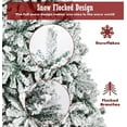thumbnail image 2 of Christmas Trees, 7FT Flocked Christmas Tree with 1100 Tips, Upgraded Artificial Snow Christmas Tree with Metal Stand, Indoor Christmas Decorations for Home, Festival, Party, L, 2 of 9