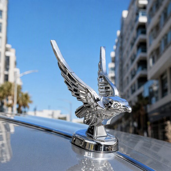 Toyvian Truck Ornament Hood Ornament Silver Plastic Decorative Car Exterior Decoration 1Pack