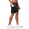 thumbnail image 2 of Phone-Pocket Running jogging Shorts Summer Men 2 In 1 Gym Shorts Men Sport Fitness Shorts Workout Training Tennis Short Pants, 2 of 5