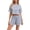 Gray, variant on Eternatastic Women's Striped Pajama Sets 2 Piece Soft Summer Lounge Short Sleeve Sleepwear Shorts PJs for Ladies XL Grey