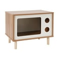 thumbnail image 5 of Cat House, Floorstanding Cat Bed Indoor, Modern TV-Shaped Cat Shelter 19.7*11.4*15.7in(Wooden), 5 of 26