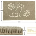 thumbnail image 4 of Softlife Chenille Dog Doormats Indoor Entrance,Pet Indoor Door Mats Washable for Mud Entry Indoor Doormat with Dog Paws Prints,24"x36",Beige, 4 of 7