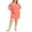 Pink, variant on TOMMY HILFIGER Womens Pink Color Block Short Sleeve Collared Above The Knee Dress Plus 1X