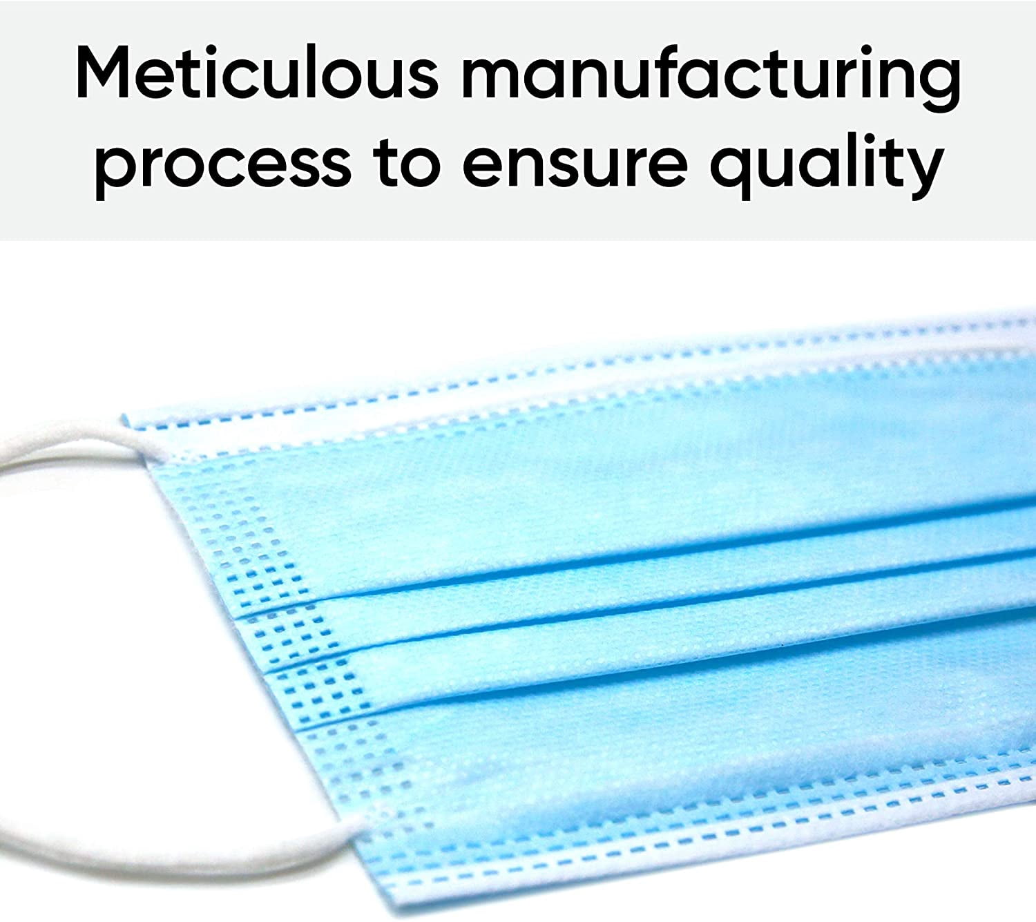 K-Cliffs Face Mask 500pcs Disposable Masks with Elastic Ear Loops | 3-Ply Breathable Non-Woven 3 Layer Protection