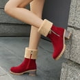thumbnail image 5 of Winter Boots For Women Warm Boots Ladies Warm Booties Ankle Boots Shoes Female Mid Calf Boots, 5 of 8