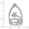 thumbnail image 2 of Sterling Silver Rhodium-plated Cubic Zirconia Star Ring - Size 7 - Measures 5.5mm Wide , 2 of 2