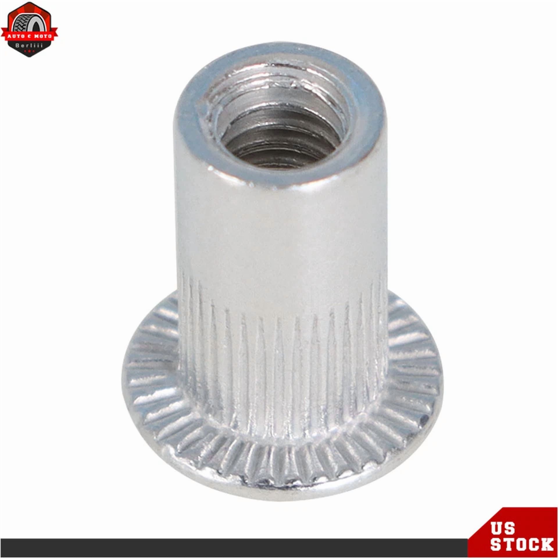 CIRCLE- Pack 100 8-32 Aluminum Flange Nutserts Rivet Nut Rivnut Nutsert New