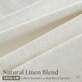 thumbnail image 3 of Natural Linen Pinch Pleated Curtains 120 Inches Long for Living Room Pleated Drapes Hooks Back Tab Thick Linen Textured Boho Farmhouse Cream Ivory Birch Extra Long 120 Inch Curtain for Dining Bedroom, 3 of 9