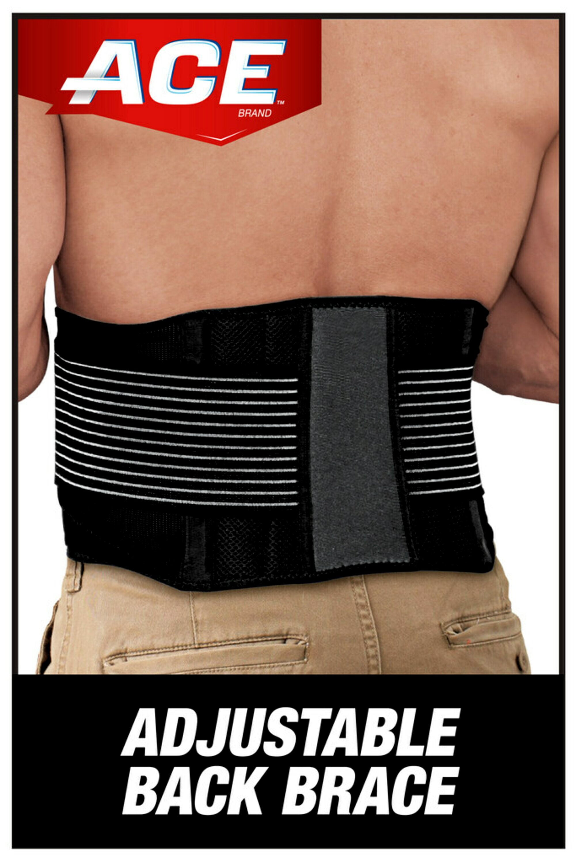 ACE Brand Adjustable Back Brace, Odor Resistant, Resists Bunching