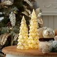 thumbnail image 3 of Melrose LED Lighted Glittered Christmas Tree Tabletop Decorations - 12" - Gold, 3 of 3