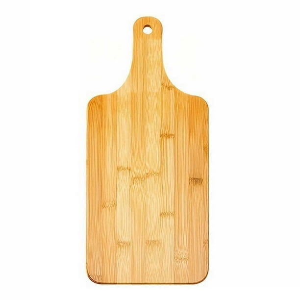 Bamboo Cutting Board with Handle Wooden Bamboo Serving Board Kitchen Chopping Boards for Pizza Vegetables Meat B