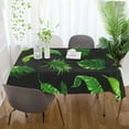 thumbnail image 6 of Tropical Palm Leaves Rectangle Tablecloth, Dust Proof Anti Wrinkle Wipeable Table Cloth Tabletop foration of Dinner Kitchen Wedding Holiday Party 54"x54" Decor Gift, 6 of 7