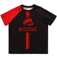 thumbnail image 3 of Hansber T-shirts de Boxe pour Garçons Enfants Basketball Football Uniforme d'Entraînement Sportif Rouge 6, 3 of 7