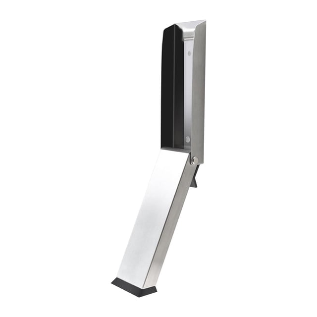Tope de puerta de acero inoxidable con pedal fácil de usar y resistente. Plata