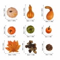 thumbnail image 3 of Artificial Fall Harvest Decor Set 70 Pcs Fake Pumpkins Maple Leaves Pinecones Acorns Gourd Table Centerpiece Accents with Rustic Charm for Thanksgiving Halloween Display in Home Office, 3 of 5