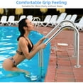 thumbnail image 3 of GloryStar Inground Pool Ladder,304 Stainless Steel Swimming Pool Ladder,Non-Slip Swimming Pool Ladder for Deep End, Easy Assembly, 380lbs Load Capacity - Perfect for Indoor/Outdoor Pools, 3 of 6