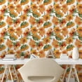 thumbnail image 2 of Ambesonne Sunflower Peel & Stick Wallpaper for Home, Classic Summer Floral, 13"x72", Dark Salmon Green White, 2 of 5