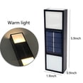 thumbnail image 3 of Luces solares de pared exterior - Aplique moderno de arriba abajo con 6 cuentas LED, impermeable IP65, ABS+PC negro, pack de 2 para porche y patio jardín, 3 of 7