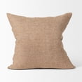 thumbnail image 3 of Mercana Jacklyn Brown Linen Square Decorative Pillow Cover, 3 of 9