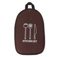 thumbnail image 1 of Bolsa para utensilios de cocina de viaje para camping, con asa, para barbacoa, color marrón, 1 of 14