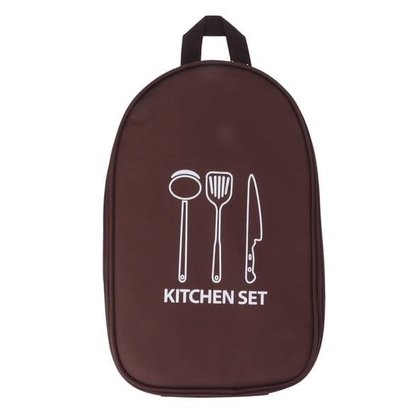 Sac D'ustensiles De Cuisine De Voyage De Camping, Sac De Poche D'ustensiles De Cuisine De Voyage avec Poignée pour Kit De Cuisine D'ustensiles De Cuisine De Camp BBQ(café)