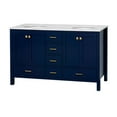 thumbnail image 2 of Horizon 60" Double Bathroom Vanity with Royal Blue Cabinet and Engineered White Top, 2 of 5