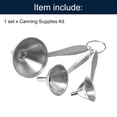 thumbnail image 3 of 3 in 1 Funnels for Filling Bottles Stainless Steel Small Kitchen Funnel Set, 3 of 6