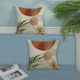 thumbnail image 6 of Burnt Orange Boho Pillow Covers 20x20 Inch 2 Pcs Mid Century Modern Abstract Summer Outdoor Decor Throw Pillows Tropical Leaf Farmhouse Decoration Pillowcase Linen Cushion Cover for Couch Sofa, 6 of 6