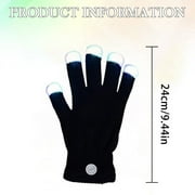 Flashing LED Rave Gloves with Luminous Fingertip Lights,Glow Light Finger Gloves for Parties,Concerts,Clubs,Festivals,Hip-Hop Events,Night Performances,Wearable Light Accessories Gift light up gloves