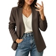 thumbnail image 5 of Paiwinds Women's Blazer Jackets Casual Open Front Collarless Long Sleeve with Decorative Buttons Oversized Relaxed Fit Outerwear, 5 of 6