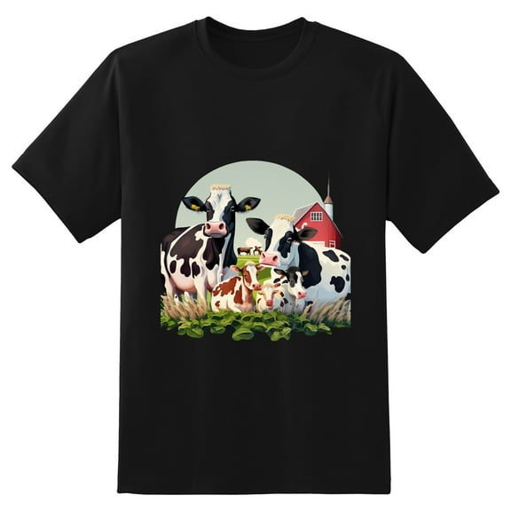 Men's Graphic TeeCow (7) Letter Print T-Shirts Round Neck Short Sleeves Sizes XS-5XL Summer Daily Casual Tops