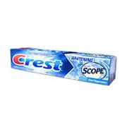 Crest Whitening Fluoride Anticavity Toothpaste Plus Scope, Cool Peppermint Flavor - 6.2 Oz, 6 Pack