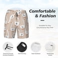 thumbnail image 5 of Balery White Goose Mens Swim Trunks Swim Shorts for Men Quick Dry Inseam Beach Shorts with Compression Liner Pocket-Small, 5 of 9