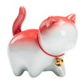 thumbnail image 2 of Encantadoras figuritas de cerámica para s, mesa de té en miniatura, adornos para mascotas, estatua de gato pequeño para armarios, colección de blanco rojo Soledad Escultura de gatito, 2 of 4