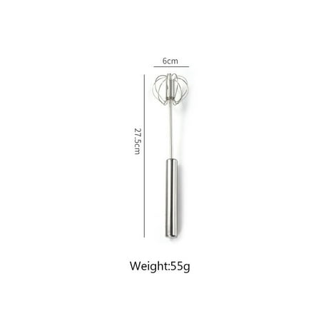 

304 Stainless Semi-Automatic Egg Beater Household Rotating Egg Beater Self Turning Cream Utensil Whisk Manual Mixer Kitchen Tool