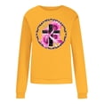 thumbnail image 4 of QATAINLAV T-Shirts pour Femmes Cancer du Sein Automne Manches Longues Col Rond T-Shirt Imprimé Graphique Nouveauté Chandail en Molleton Mignon Chandail-Over Sorties Tops Soldes du Jour Jaune TG, 4 of 6