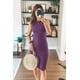 thumbnail image 5 of Vestido PRETTYGARDEN 2025 Midi Ajustado sin Mangas Morado XL, 5 of 5
