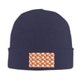 thumbnail image 2 of ZICANCN Cartoon Orange Ghost Knit Beanie Hat, Winter Cap Soft Warm Classic Hats for Men Women, Navy Blue, 2 of 8