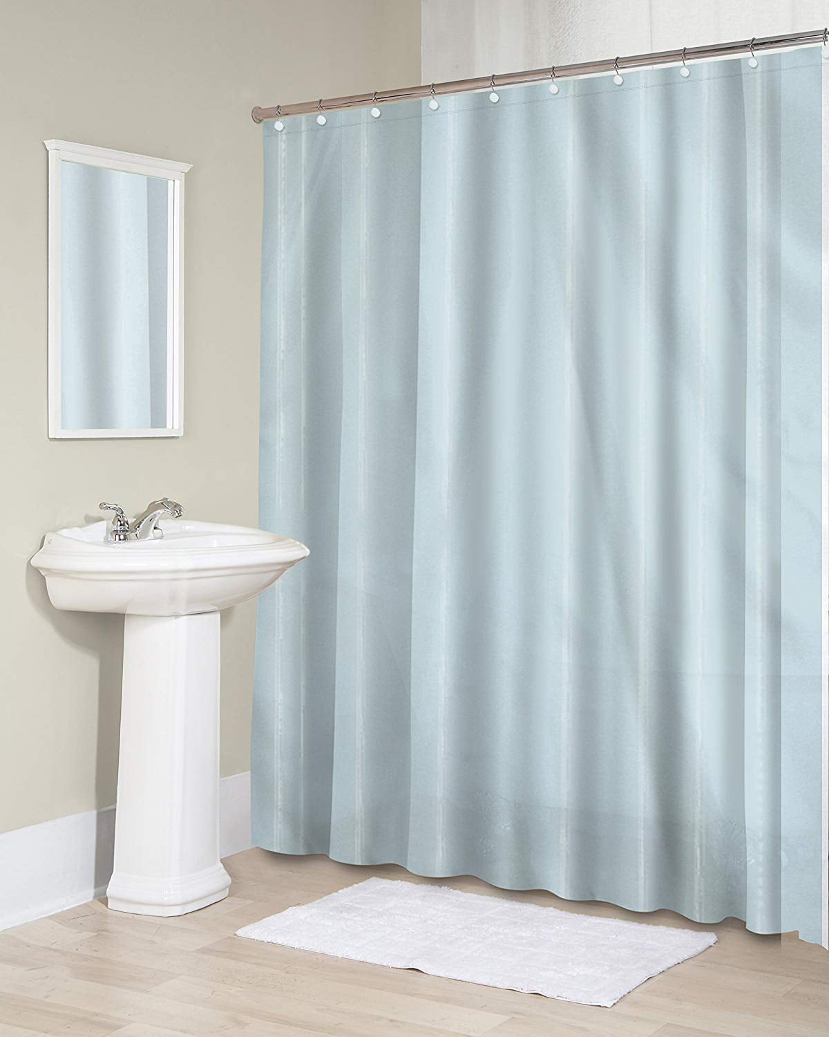 Sheer Fabric Microfiber Shower Curtain, Is A Fabric Shower Curtain Waterproof