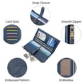 thumbnail image 6 of FALAN MULE Womens Wallet Ultra Slim Thin RFID Blocking Bifold Card Holder Leather Ladies Purse with Zipper Coin Pocket, 6 of 7