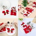 thumbnail image 7 of Knife and Fork Cover, Christmas Cutlery Decoration, Small Clothes, Small Pants Buckled Trousers, Cute Silverware Knife and Fork Bags Covers, Christmas Dinner Table Decoration 3 Pcs, 7 of 7