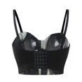 thumbnail image 4 of Women's Tank Tops Women's Pearl Beaded Strapless Corset Crop Top Camisole Tops for Women Silver XL, 4 of 4