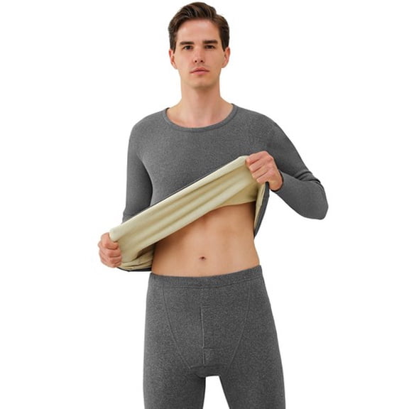 Venoro Men's Winter Thermal Fleece Lined Long Johns Warm Underwear Top & Pants 2PC Set