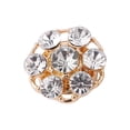 thumbnail image 2 of ZenCart 1/6Pcs Women Button Covers Shiny Rhinestone Cufflinks Snap-on Removable Button Clips Shirt Dress Accessories, 2 of 8