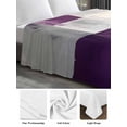 thumbnail image 6 of Rustic Purple Queen Size Flat Sheet, Wrinkleproof & Fadeproof Cooling Flat Bed Sheet Only, Abstract Oil Painting Grunge Art Ombre Breathable Soft Bedding Top Sheets 90 x 102 Inches, 6 of 8