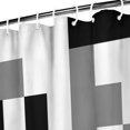 thumbnail image 3 of Ensemble de Rideaux de Douche avec Encliquetage, Forme Ronde Carrée Mi-Siècle (4) Rideaux de Douche Imperméables, Doublure de Douche Esthétique Polyester Neutre, 72x72 Pouces, 3 of 4