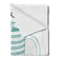 thumbnail image 2 of Saying Soft Flannel Fleece Throw Blanket, Morning Theme with Little Paper Ship Sailing Inside Cup of Coffee Joy, Cozy Plush for Indoor and Outdoor Use, 70" x 90", Seafoam and Black, by Ambesonne, 2 of 5