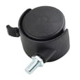 thumbnail image 4 of Roues Pivotantes en Nylon Noir avec Tige Filetée M8, Ensemble de Quatre, 4 of 10