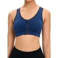 thumbnail image 5 of DODOING Women's Removable Cups High Support Workout Sports Bra Front Zipper Closure Sports Bra, 5 of 8