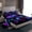 Blue Purple Black, variant on jejeloiu Pixel Miners Grid Twin Sheet Sets,Boys Gamepad Console Twin Fitted Sheet,Teens Video Game Flat Sheet For Kids,Microfiber Bedroom Decor,3pcs